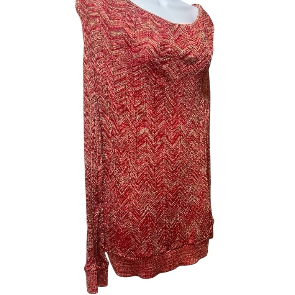 INC International Concept Red Metallic Holiday Festive Sweater sz XL